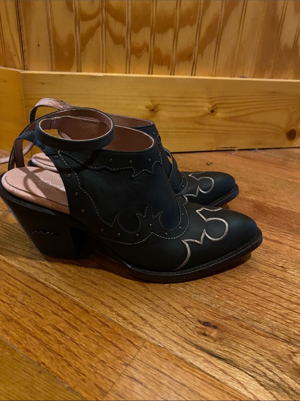 Miss Macie boots  Western-Style Mary Jane Mules worn once